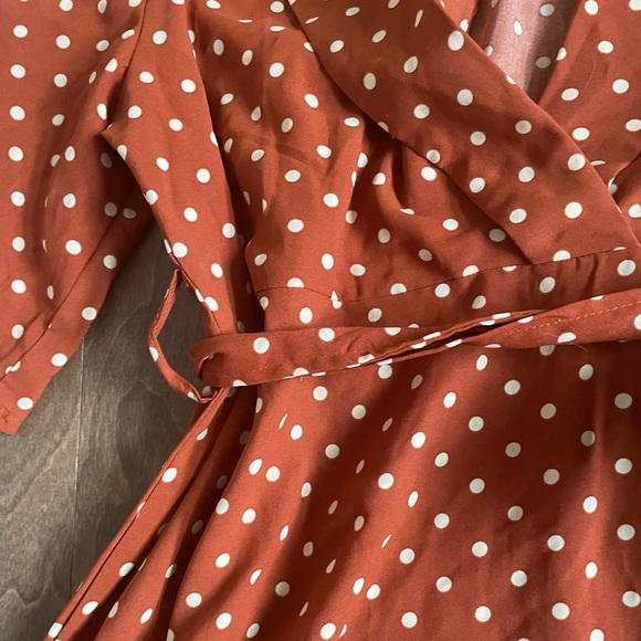 PLT Terracotta polka dot tea dress. Size 8 - Picture 8 of 9